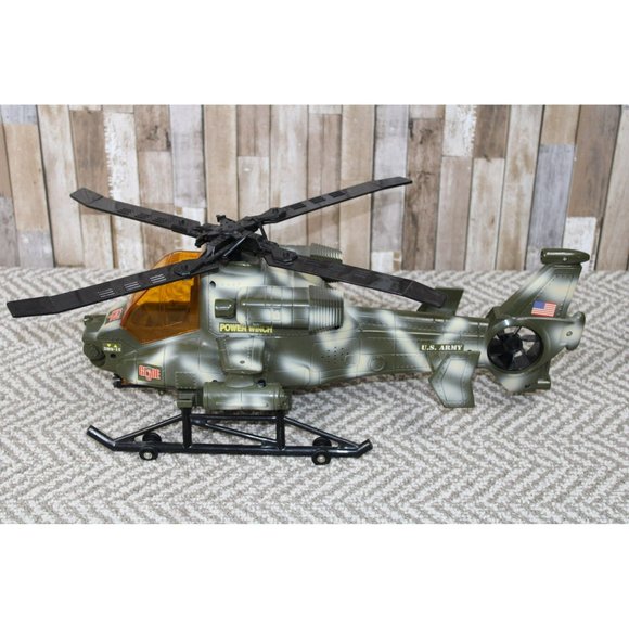 2001 GI Joe US Army Helicopter 2HQ-12w/Power Winch - Works! - Picture 3 of 13